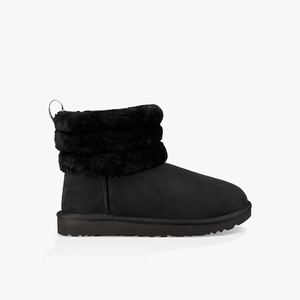 Ugg Classic Mini Fluff Quilted Klassiska Stövlar Dam Svarta (517904TBI)